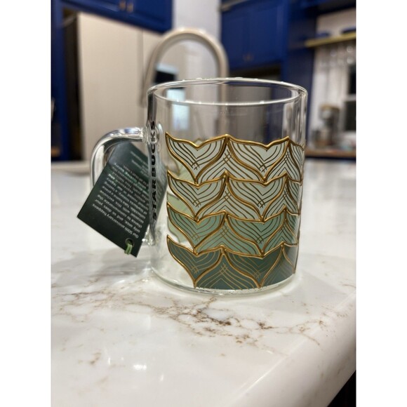 Starbucks 2021  50th Anniversary  Limited Edition Glass Mug Siren's Tails 12oz, - Picture 1 of 1